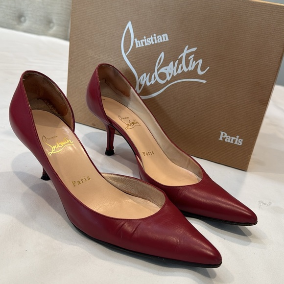 Authentic Christian Louboutin D’Orsay Red Heels - Picture 5 of 13